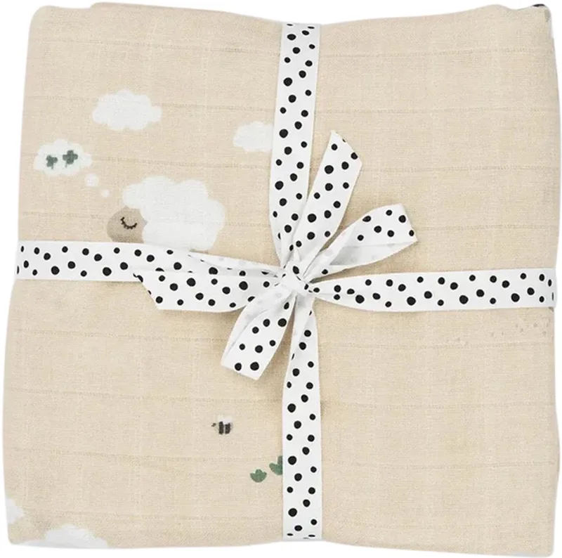 Swaddle - Tiny Farm - Sand fra Done by Deer i Beige – produktbillede