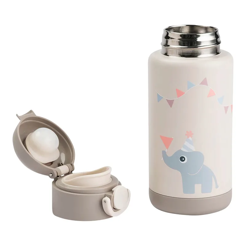 Thermosfles Tiny Farm 350 ml van Done by Deer in Beige, 7,5 × 7,5 × 18,7 mm – productfoto