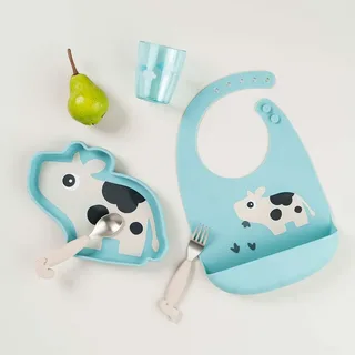 Tiny Farm Siliconen Slabbetje - 2 Stuks - Blue von Done by Deer in Blau – Produktfoto 5 von 5