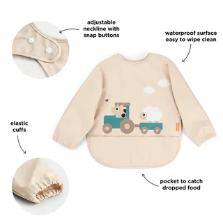 Tiny Farm Slab Met Mouwen - Sand van Done by Deer in Beige – productfoto 2 van 3