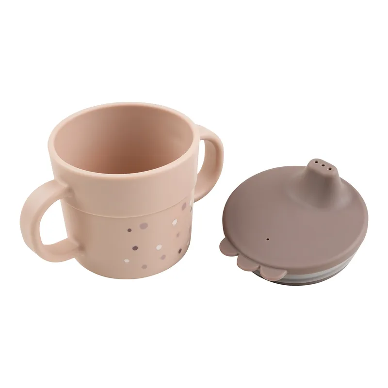 With Happy Dots Handles Kop fra Done by Deer i Lyserød, 12,3 × 7,7 × 9,3 mm – produktbillede