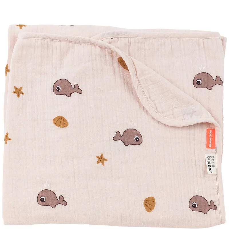 Wikkeldoek - 100x100 cm - Wally - Powder by Done by Deer – product photo
