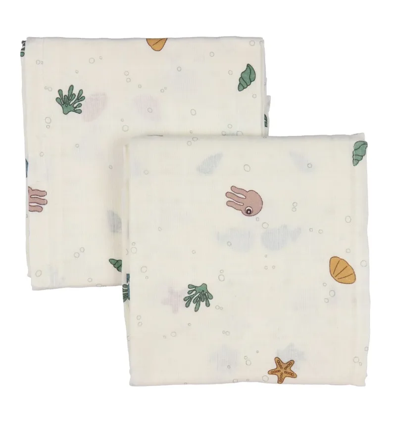 Wikkeldoek 2-pack - Sea Vrienden by Done by Deer – product photo