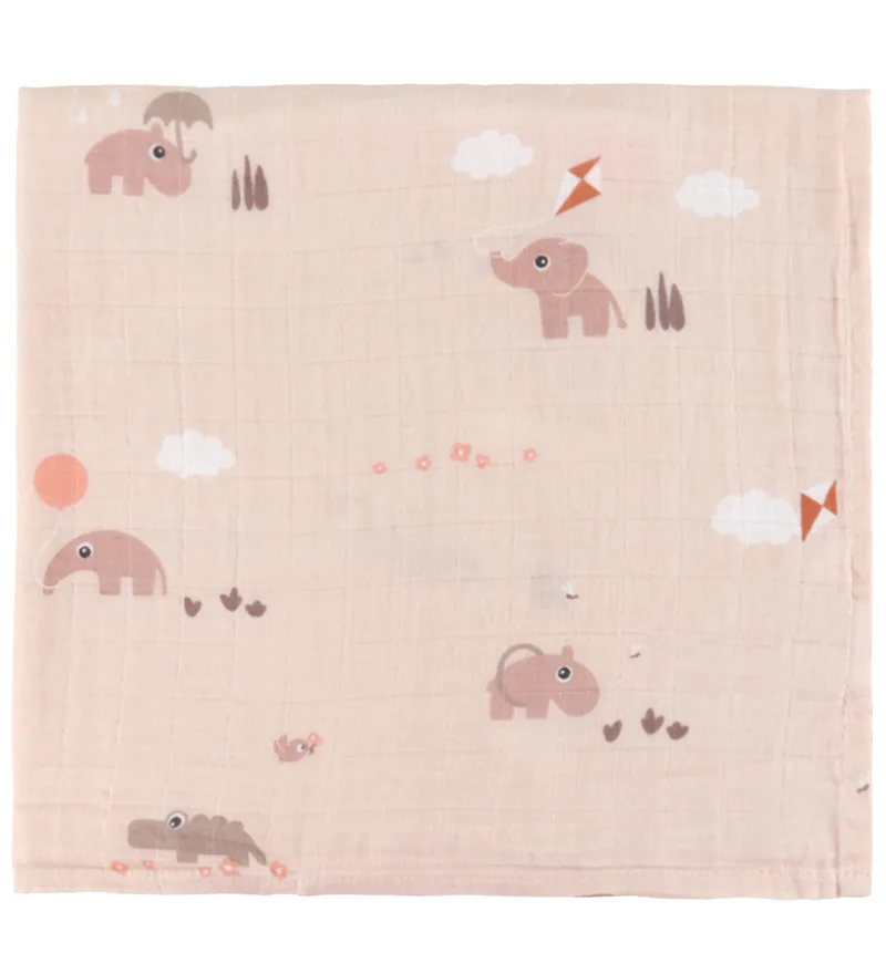 Wikkeldoek - Mousseline - 120x120 cm - Speeltuin fra Done by Deer – produktbillede