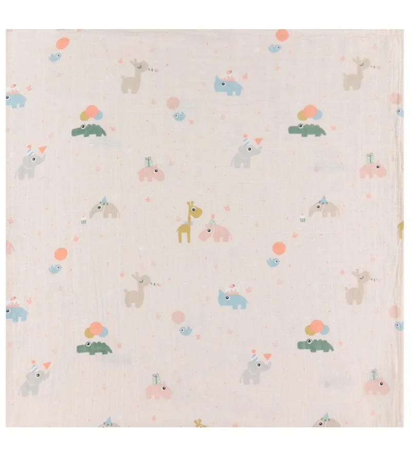 Wikkeldoek - Mousseline - Celebration - Poeder by Done by Deer – product photo