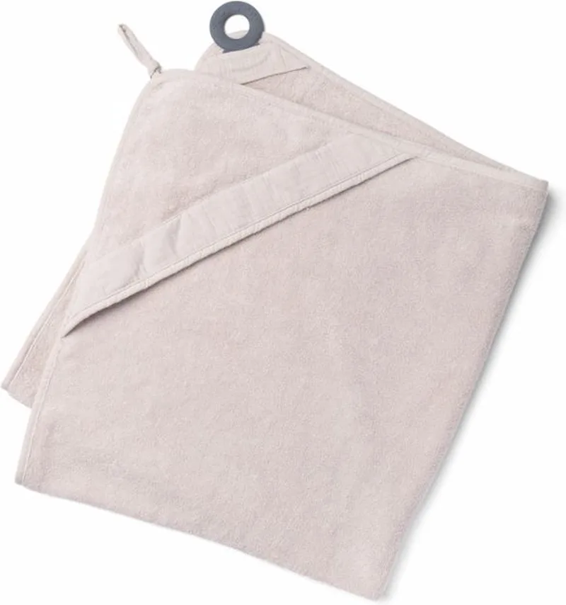 Dry'n Play - Maxi Badcape met bijtrijng - Hou jezelf droog tijdens badtijd - 90X100 cm - bio katoen van Doomoo in Almond – productfoto