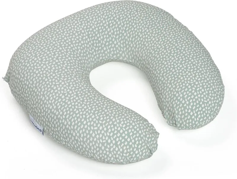 Softy - Klein Voedingskussen - Biologisch Katoen - 150cm von Doomoo in Cloudy Kaki – Produktfoto