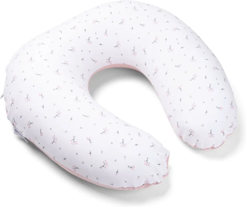 Softy - Klein Voedingskussen - Biologisch Katoen - 150cm van Doomoo in Flower Pink – productfoto