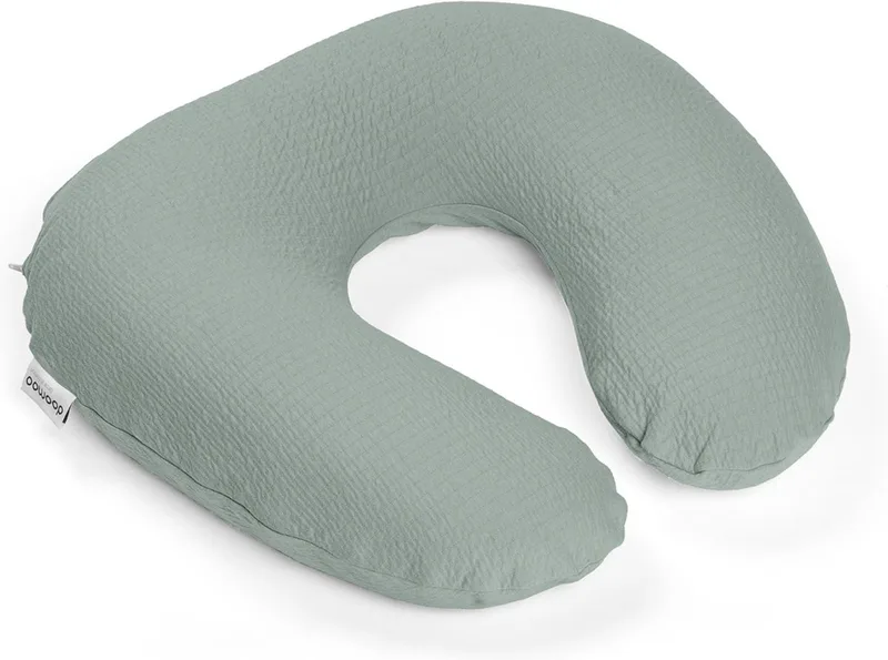 Softy - Klein Voedingskussen - Biologisch Katoen - 150cm von Doomoo in Tetra Jersey Green – Produktfoto