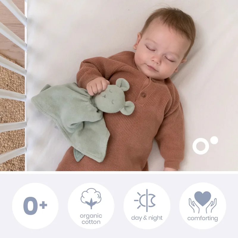 You& Me - Green - Knuffeldoekje - Geruststellende knuffel om het losmakingsproces te vergemakkelijken von Doomoo in Grün – Produktfoto 2 von 3
