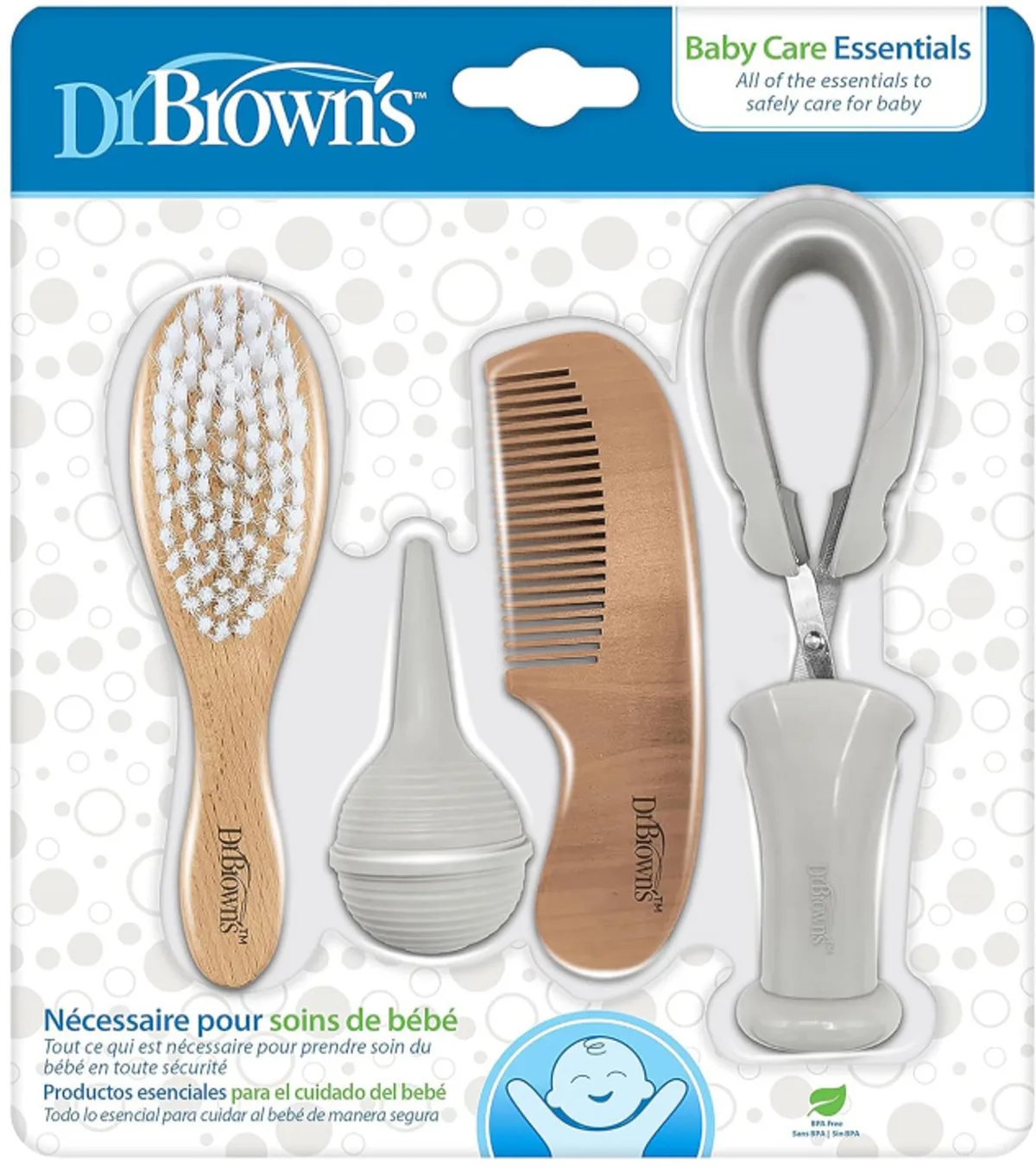 Baby Care Essentials Kit – Baby Verzorgingsset – Nagelknipper, Neusreiniger & Verzorgingsaccessoires van Dr. Brown's – productfoto