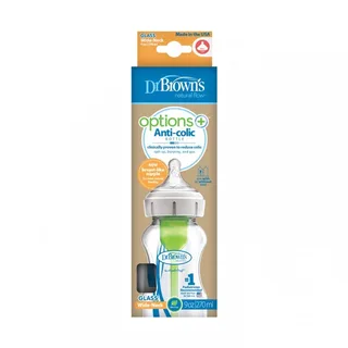 Fles Dr. Brown's Options+ Breed Glas 270ml fra Dr. Brown's – produktbillede 2 af 2