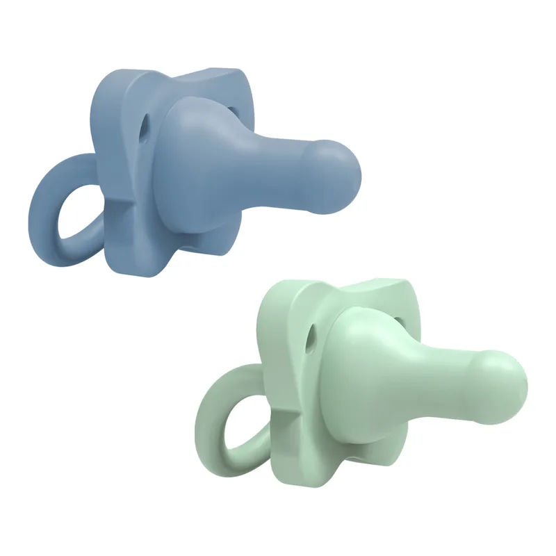 Fopspeen Dr.Brown's HappyPaci Siliconen Blauw & Groen 0-6 mnd van Dr. Brown's – productfoto