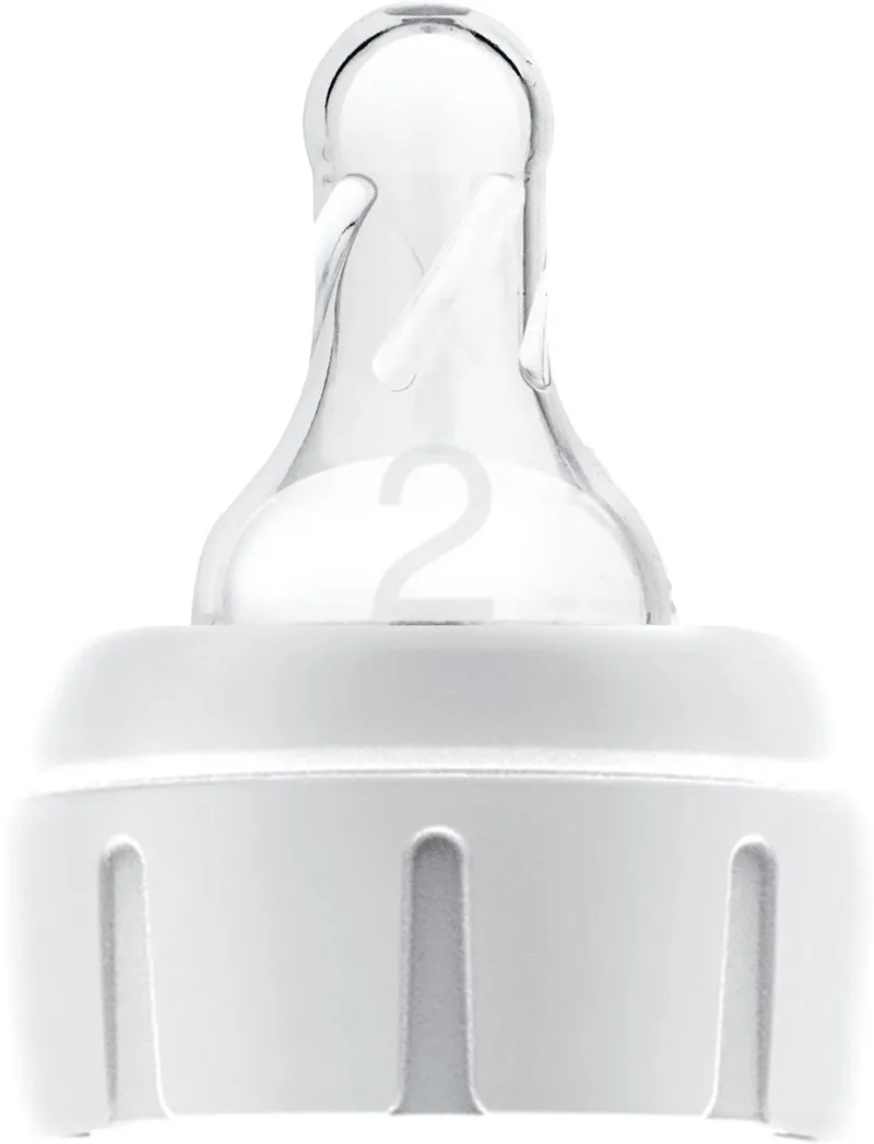 Medical silicone speen Level 2 voor smalle Options+ babyflessen by Dr. Brown's in White – product photo