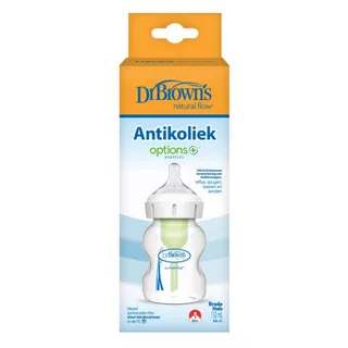 Options+ Anti-Colic Babyfles - Brede halsfles - 150ml by Dr. Brown's in Transparent – product photo 2 of 3