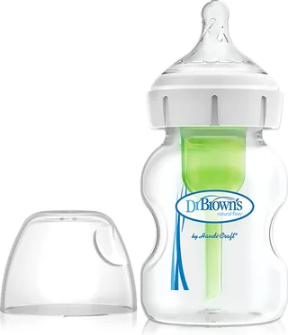 Options+ Anti-Colic Babyfles - Brede halsfles - 150ml by Dr. Brown's in Transparent – product photo 1 of 3