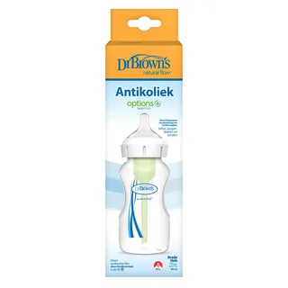 Options+ Anti-Colic Babyfles - Brede halsfles - 270ml von Dr. Brown's in Transparent – Produktfoto 2 von 3
