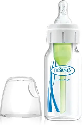 Options+ Anti-Colic Babyfles - Smalle halsfles - 120ml von Dr. Brown's in Transparent – Produktfoto 1 von 3