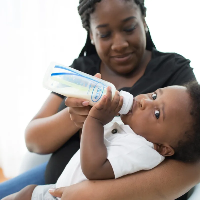 Options+ Anti-Colic Babyfles - Smalle halsfles - 250ml - 3 stuks von Dr. Brown's in Transparent – Produktfoto 3 von 3
