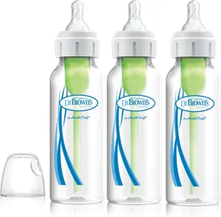 Options+ Anti-Colic Babyfles - Smalle halsfles - 250ml - 3 stuks von Dr. Brown's in Transparent – Produktfoto 1 von 3