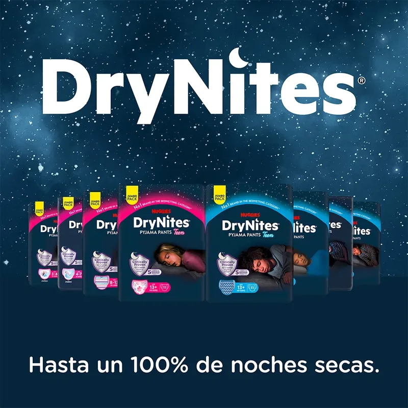 Huggies DryNites luierbroekjes - meisjes - 4 tot 7 jaar (17 - 30 kg) - 64 stuks - nachtbroekjes - extra voordeel fra DryNites – produktbillede 6 af 6