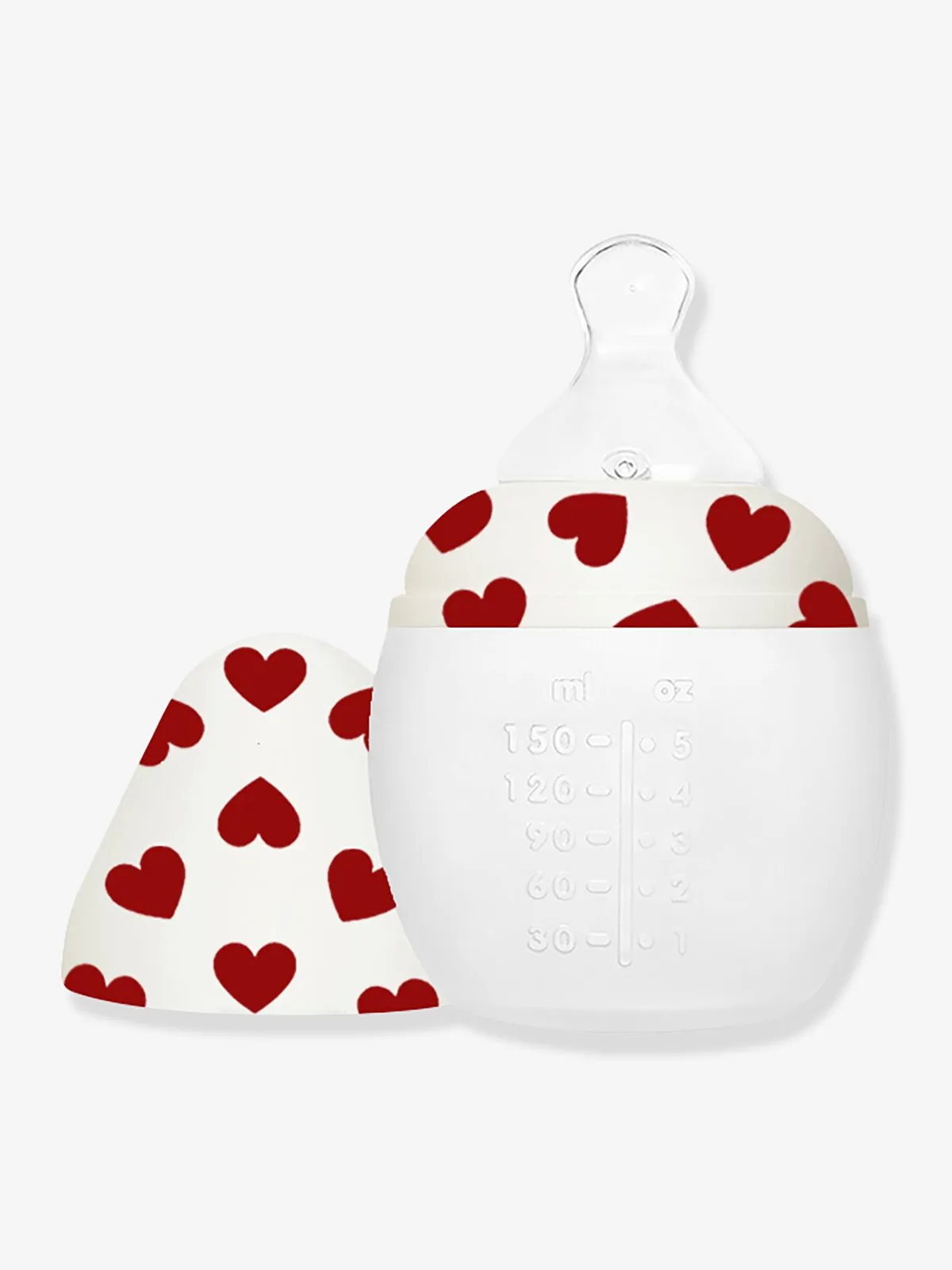 BibRond 150 ml ELHEE-fles wit, bedrukt van Elhée – productfoto