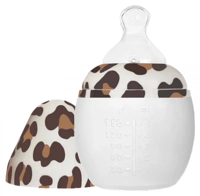 Siliconen Babyfles 150ml by Elhée in Leopard – product photo