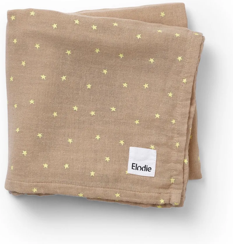 Bamboe Hydrofiele doek -Hydrofiele doeken - Tetradoeken - 80x 80 cm -Lemon Sprinkles van Elodie Details in Beige: geel – productfoto