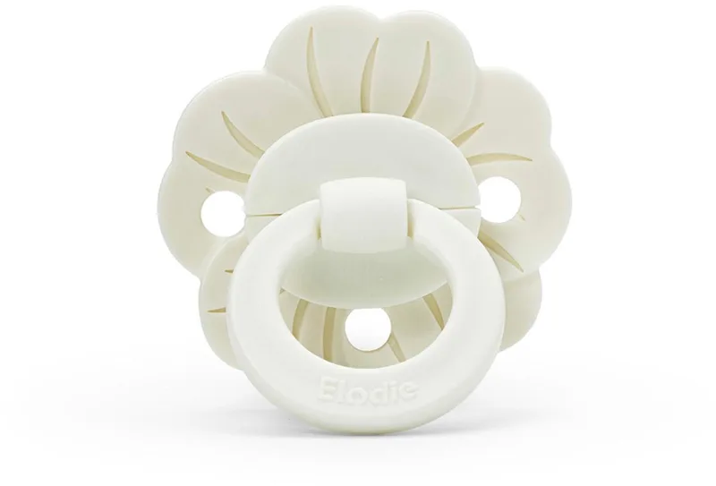 Binky Bloom 3m+ Latex - Fopspeen - Fopspenen- Latex - Rubber fopspeen van Elodie Details in Vanilla White – productfoto