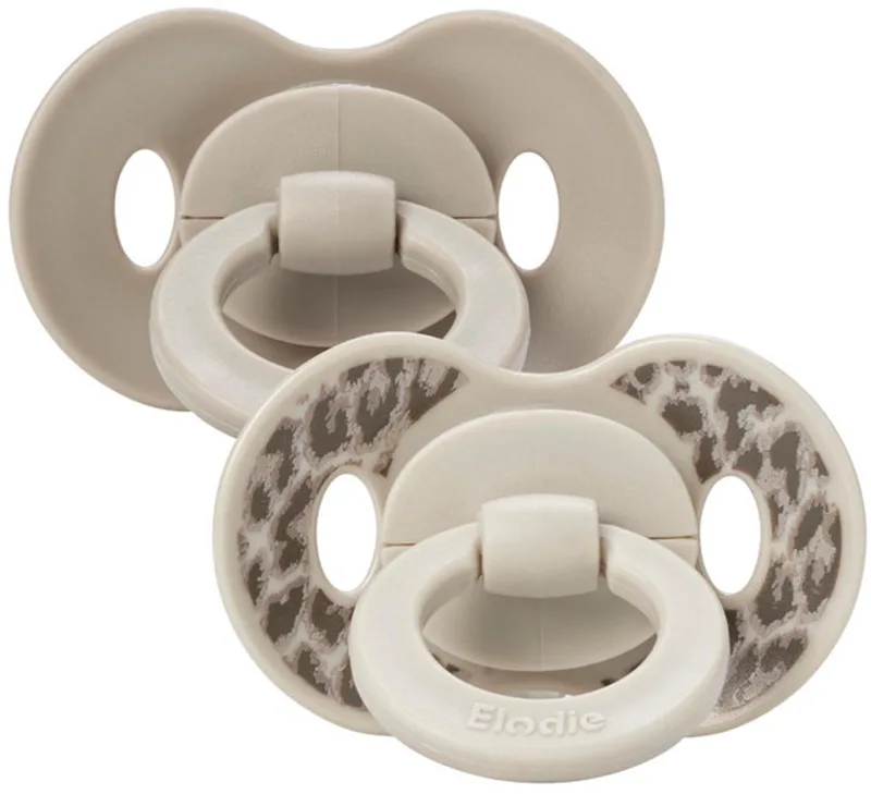 Binky Bundle 3m+ - Fopspeen - 3mnd+ - Duopack - Siliconen speen - Le Leopard by Elodie Details in Beige – product photo