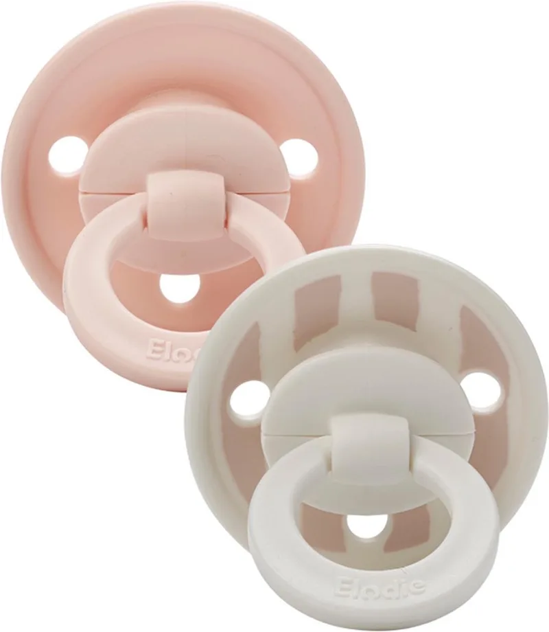 Binky Bundle fopspenen - Fopspeen - 3mnd+ - Duopack fopspenen - Silicone fopspenen - Candy stripes van Elodie Details in Candy roos – productfoto
