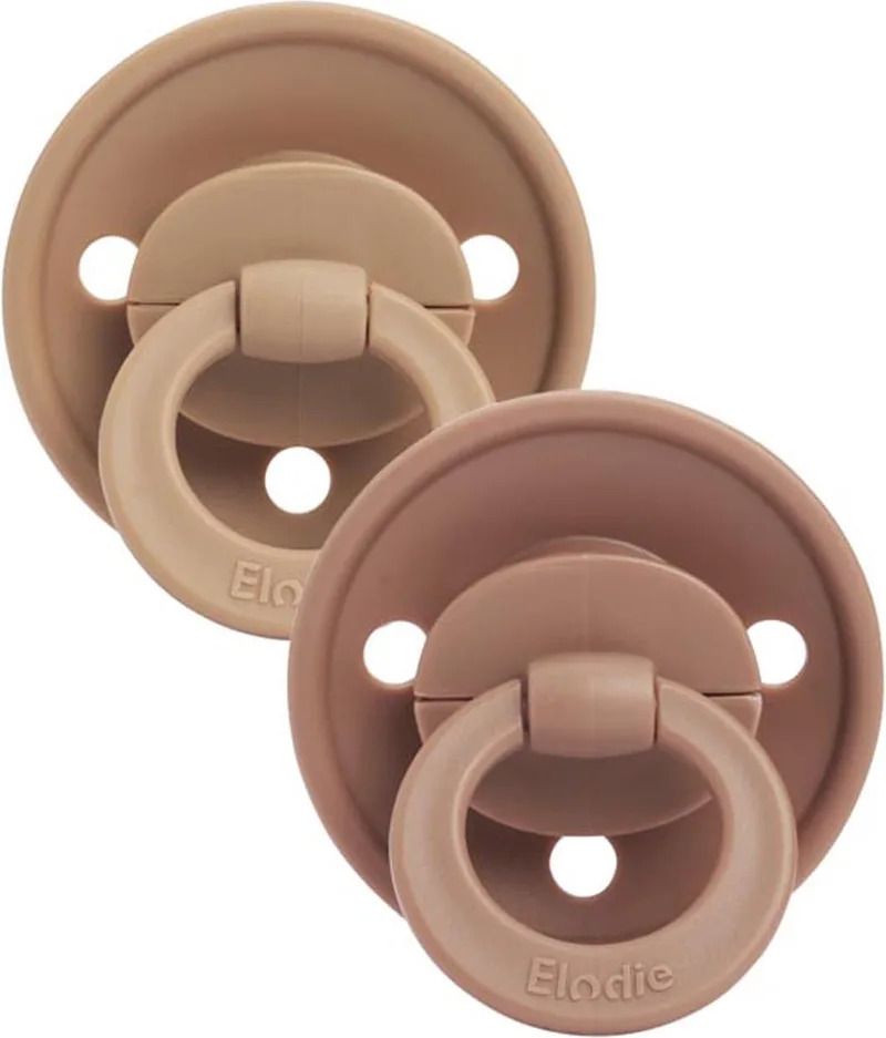 Binky Bundle fopspenen - Fopspeen - Fopspenen 3mnd+ - Duopack - Silicone Fopspeen - Soft Terracotta van Elodie Details in Roest – productfoto