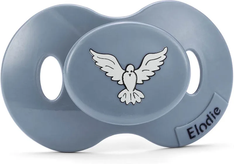 Fopspeen - Fopspeen 3 md+ met orthodontische silicone speen - 3md+ - Free Bird Placement Print van Elodie Details in Blauw, Grijs – productfoto
