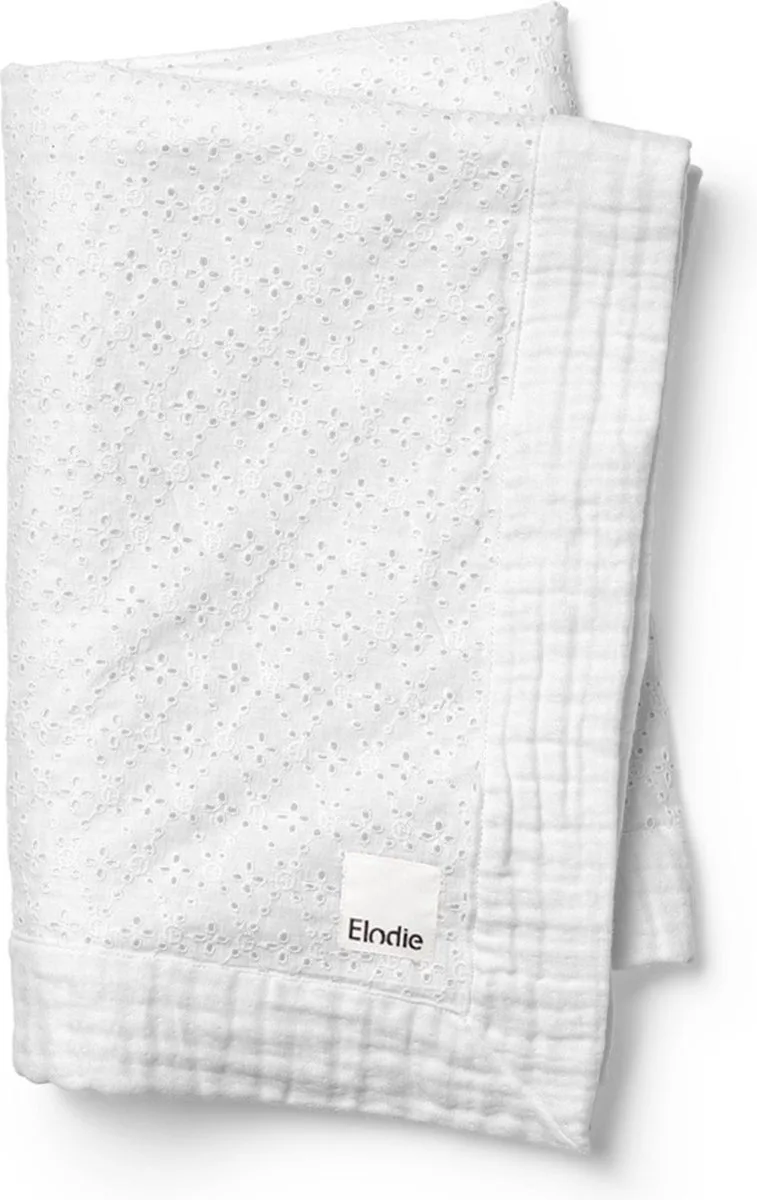 Hydrofiel Baby Deken - Baby dekentje - Baby deken - Wiegdeken - Deken 75x100 cm van Elodie Details in Embroidery anglaise – productfoto