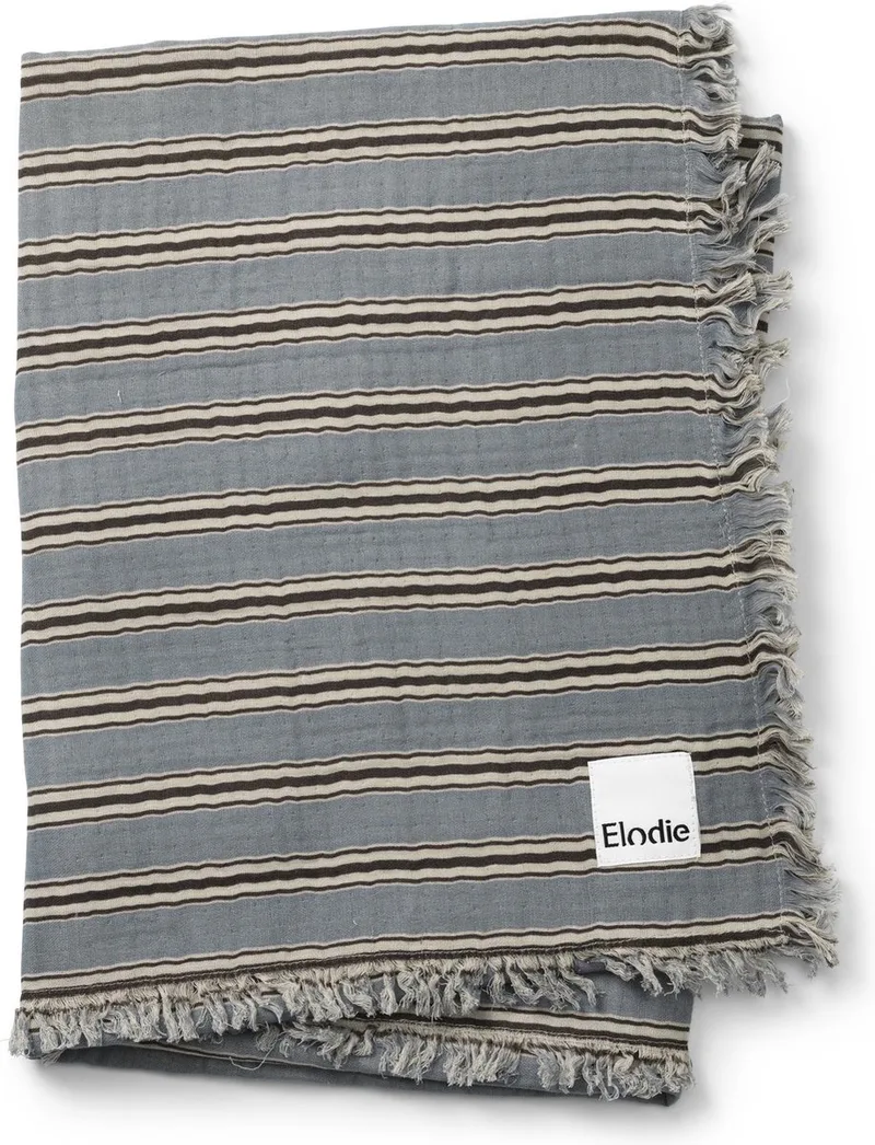 Hydrofiel Baby dekentje - Dekentje - Dekentjes - Wiegdeken - Baby deken - Sandy Stripe (75x100cm) de Elodie Details en Bleu – photo produit