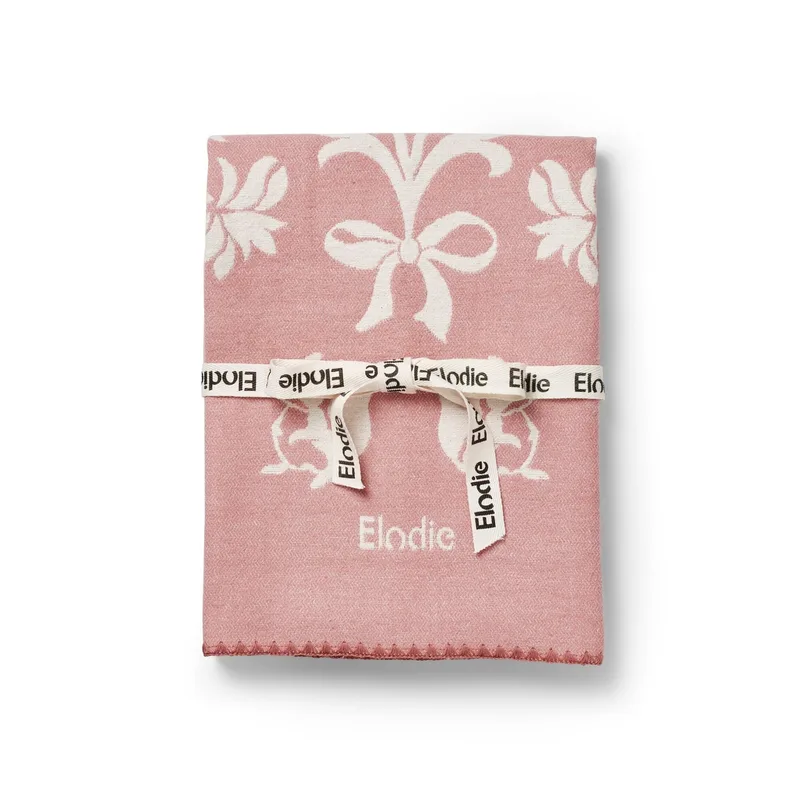 Jacquard Deken - Baby deken - Dekentje - Katoenen dekentje - 75x100 cm - Wiegdeken - Mullberry Pink von Elodie Details in Mulberry pink – Produktfoto 2 von 3