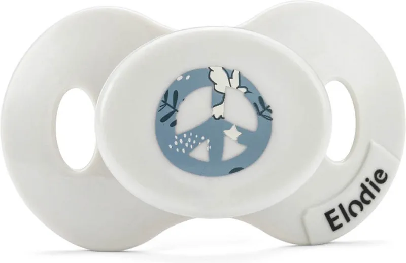Mini fopspeen 0-6m orthodontische speen Small People For Peace van Elodie Details in Blauw – productfoto