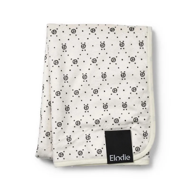 Pearl Velvet baby deken - Wiegdeken - Dekentje baby - Babydeken - Dekentje - 100 cm x 75 cm - Monogram von Elodie Details in Weiß – Produktfoto