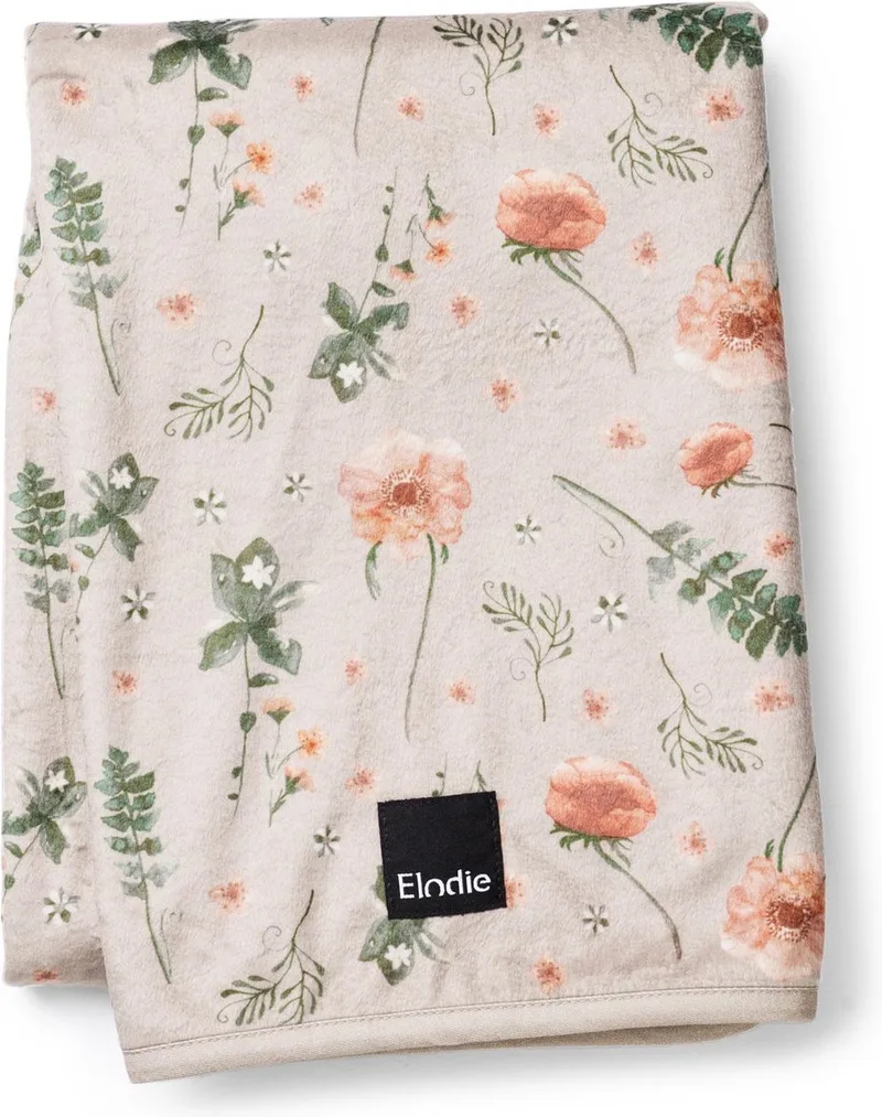 Pearl Velvet baby deken - Wiegdeken - Dekentje - Baby dekentje - 70x 100 cm - Meadow Blossom by Elodie Details in White – product photo