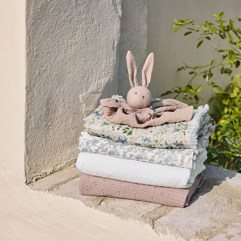 Pointelle Deken - Wiegdeken - Dekentje baby - Babydeken - Dekentje - 100 cm x 75 cm by Elodie Details in Misty Pink – product photo 3 of 3