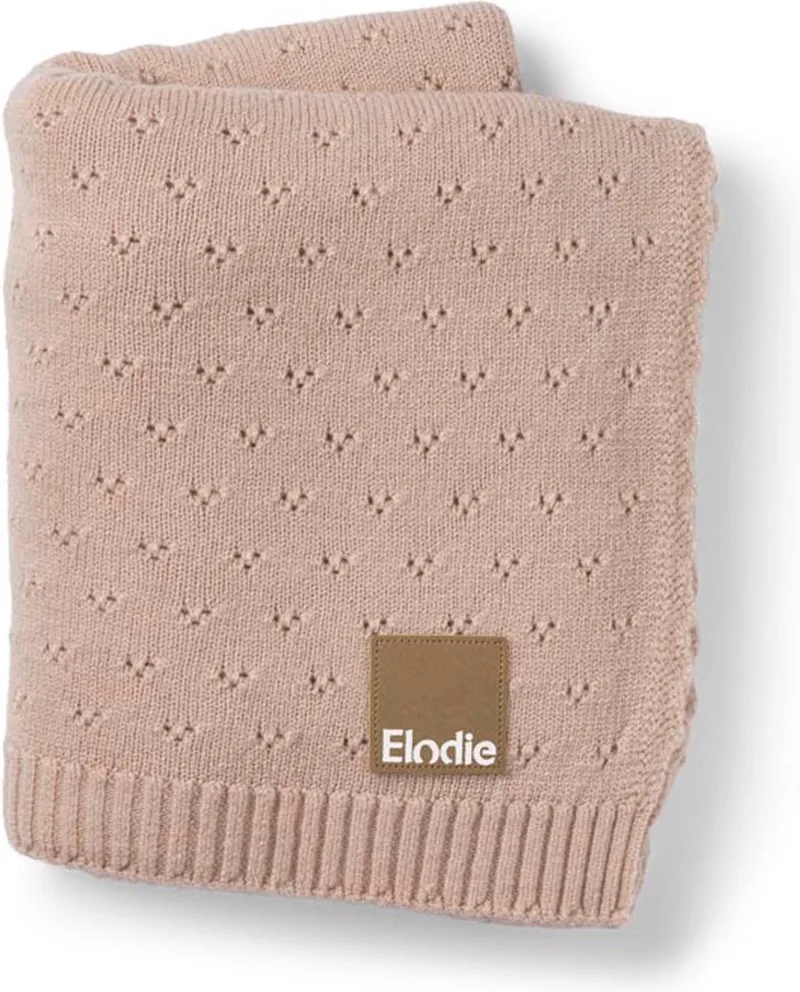 Pointelle Dekentje - Wiegdeken - Dekentje baby - Babydeken - Dekentje - 100 cm x 75 cm by Elodie Details in Blushing pink – product photo