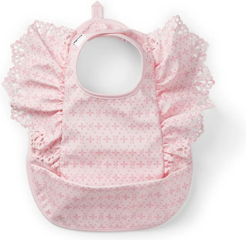 slab -Slabbetjes - Slabbertjes baby - Slab - Embroidery by Elodie Details in Anglaise pink – product photo