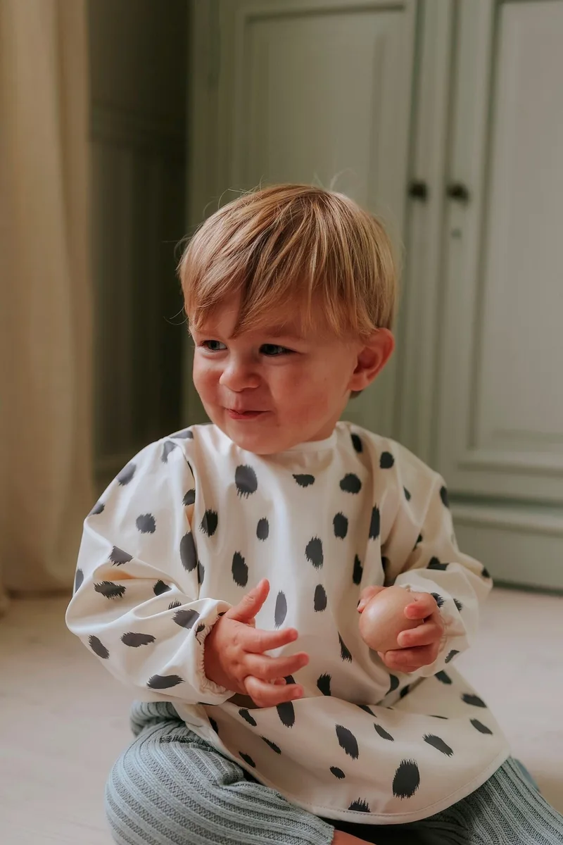 Slabbetje met lange mouwen - Slabbetjes - Slab - Dalmatian Dots Grande de Elodie Details en Dalmation dots – photo produit 2 sur 3
