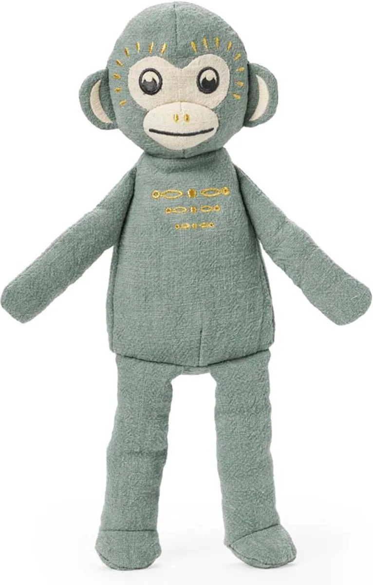 Snuggle - Knuffel - Knuffels - Knuffel Aap - Playful Pebble by Elodie Details in Green – product photo