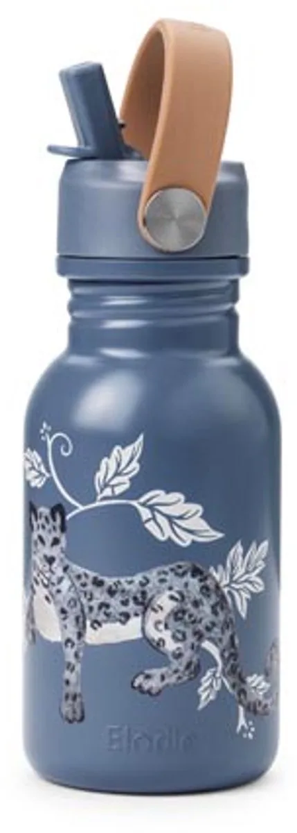 Water bottle - Waterfles kinderen - Drinkfles met rietje - Drinkbeker - rvs drinkfles 350ml från Elodie Details i Garden Leo – produktbild