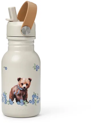 Water Bottle - Waterfles kinderen - Drinkfles met rietje - Drinkbeker - rvs drinkfles 350ml - Billy van Elodie Details in Blueberry bliss – productfoto 1 van 3
