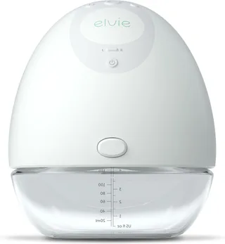Pump Enkele Elektrische Borstkolf - Draagbaar - Hands-free - Geluidsloos - Incl. 2 flessen von Elvie in Wit – Transparant – Groen – Produktfoto 1 von 3