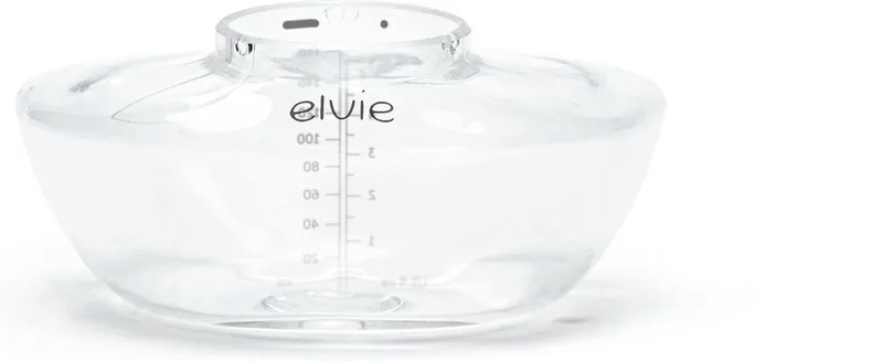 Pump Moedermelkflesjes Bewaarflesjes - BPA-vrij - 150ml - 3 Flessen & 3 Deksels van Elvie in Transparant – grijs – productfoto