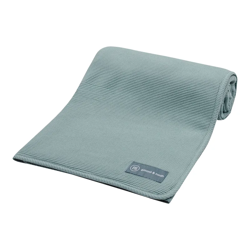 Babydecke Essential Winter 75x95 cm de emma & noah en Vert – photo produit 2 sur 2