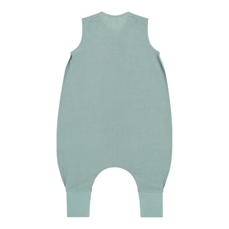 Sommer-Sleepoverall Leinen 0.5 TOG de emma & noah en Vert – photo produit 3 sur 3